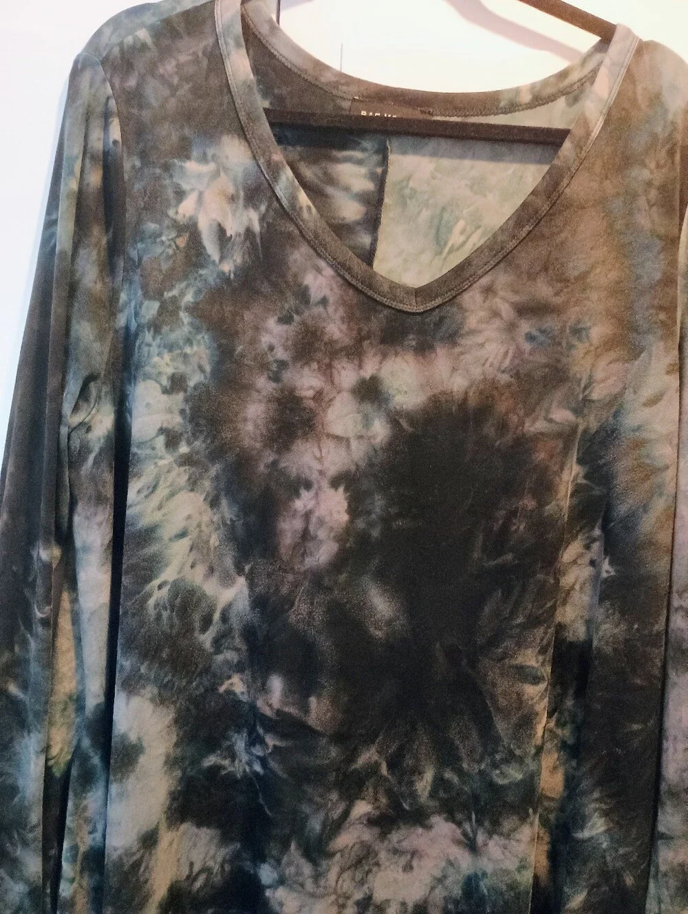 Rae Mode Black & Gray Tie-Dye Long Sleeve Swing Dress - Picture 5 of 5